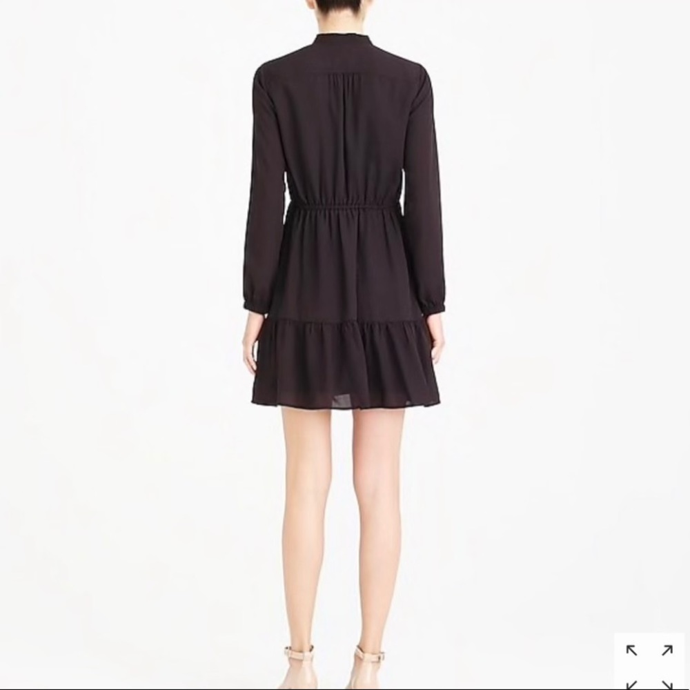J Crew Ruffle Pintuck Dress (Wednesday Adam Vibes) - Picture 3 of 3